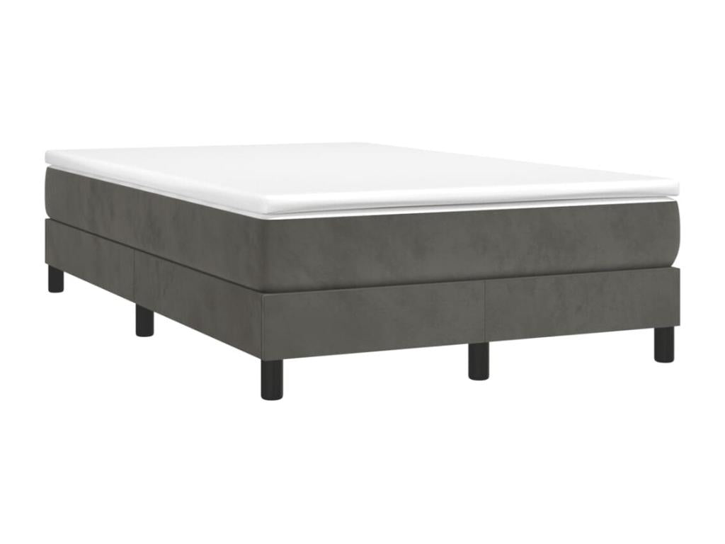 Domopure bed base and dark grey 120x190cm velvet mattress OZWZ38141
