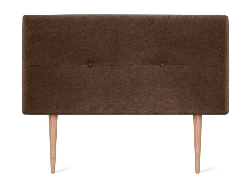 Chicyla Aqualine Fabric Headboard with Buttons 90x105cm with Legs for 80/90cm Beds - Brown DZQE20881