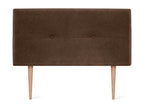 Chicyla Aqualine Fabric Headboard with Buttons 90x105cm with Legs for 80/90cm Beds - Brown DZQE20881