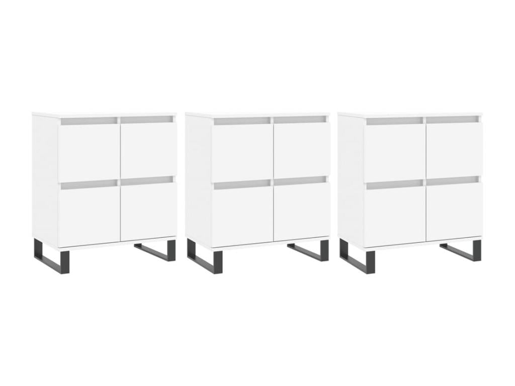 3-piece buffet set, white engineered wood, HTJY12082