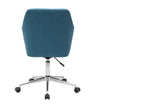 Chicyla office chair in duck blue fabric and chrome steel Chicyla NJRN82434