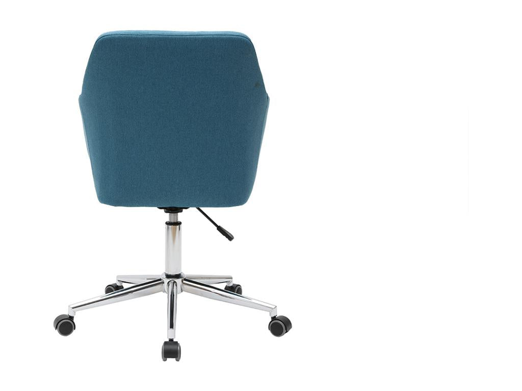 Chicyla office chair in duck blue fabric and chrome steel Chicyla NJRN82434
