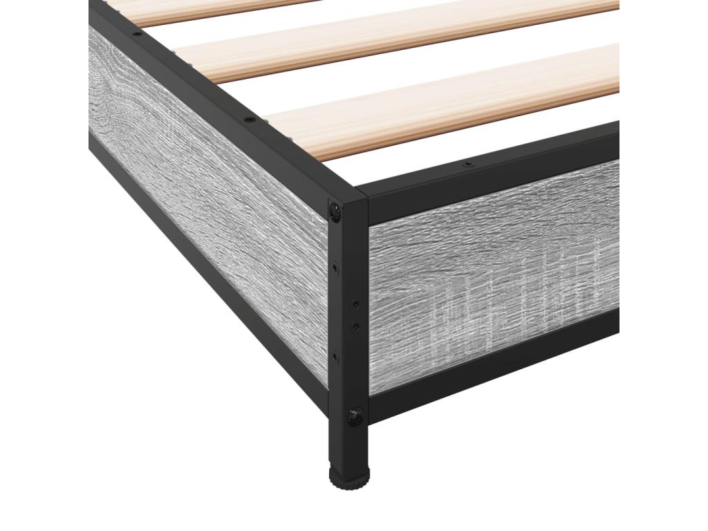 Domopure grey bed frame without mattress 150x200 cm KPDT48041