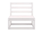 3-piece garden furniture set, white, solid pine wood JCAB67068