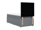 Chicyla bed base with light grey mattress 80x200 cm fabric QMFX00476