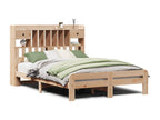 Bookshelf bed without mattress 160x200 cm solid pine wood CEDS88254