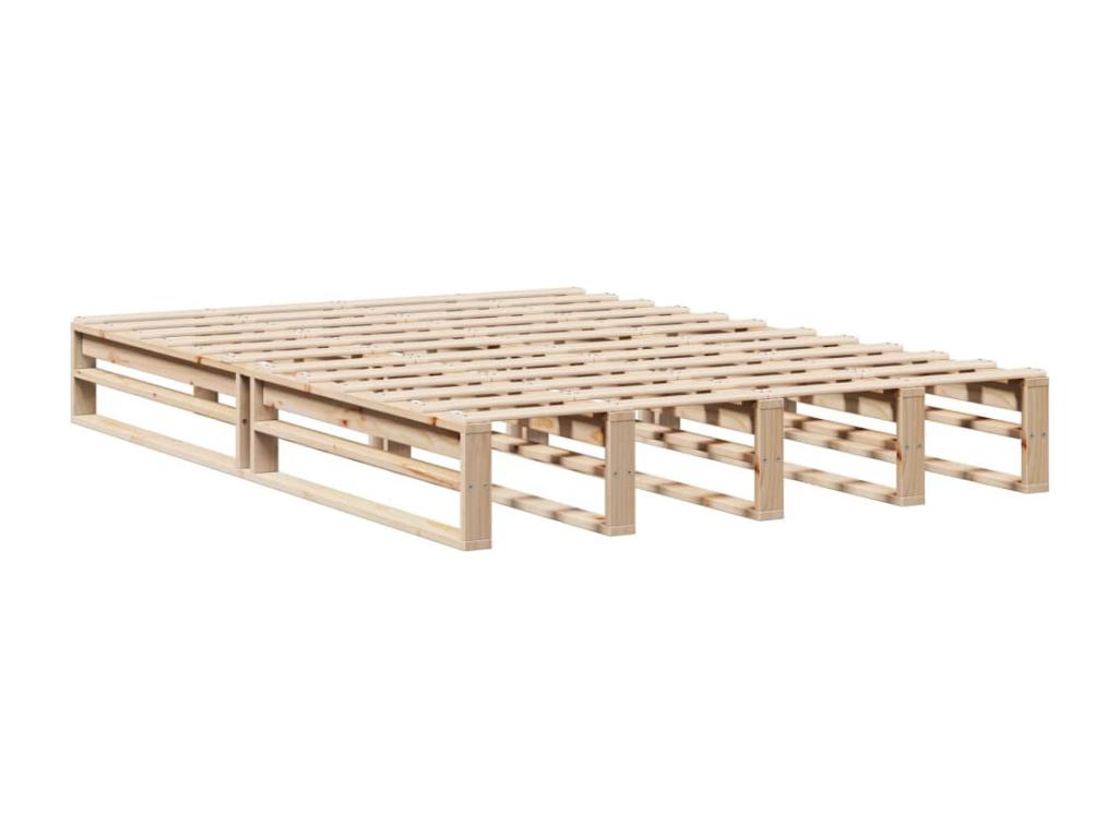 Bed frame without mattress 140x190 cm solid pine wood BVKY91707