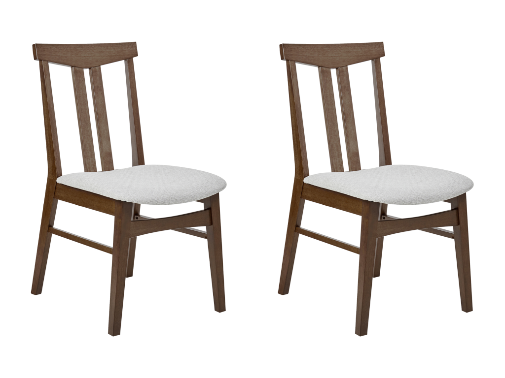 Set of 2 Chicyla dining chairs, light grey wood, KXFU66655