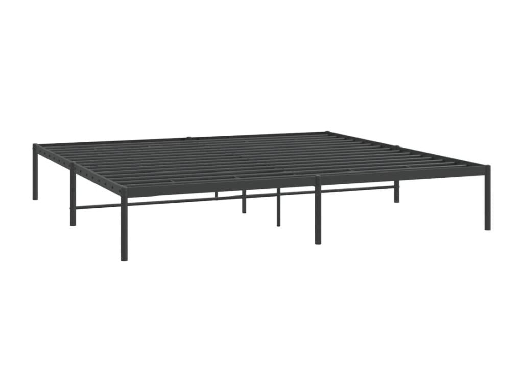 Black metal bed frame 200x200 cm RXIO84082