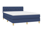 Chicyla bed base with mattress, blue, 140x190 cm, fabric, CFHW37730