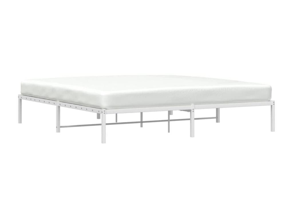 White metal bed frame 193x203 MPLN65322