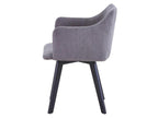 Chicyla Scandinavian Velvet Armchair 76cm Grey SFNY57149