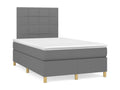 Domopure bed base with dark grey mattress 120x190cm fabric MEQD87399