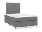 Domopure bed base with dark grey mattress 120x190cm fabric MEQD87399