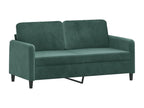 2-piece sofa set with dark green velvet cushions TQVI78469