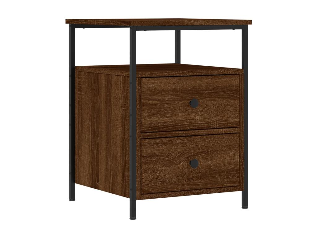 Domopure Premium - 2-piece bedside tables, brown oak, 44x45x60 cm, engineered wood, IGUS21295