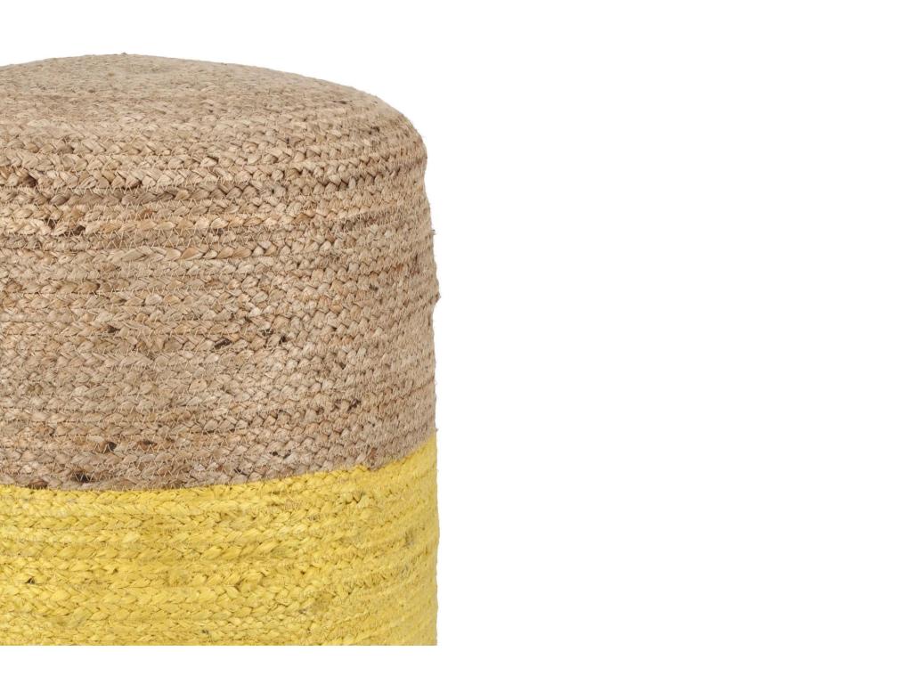 Round braided pouf in Domopure D45 - Domopure RTUR32324