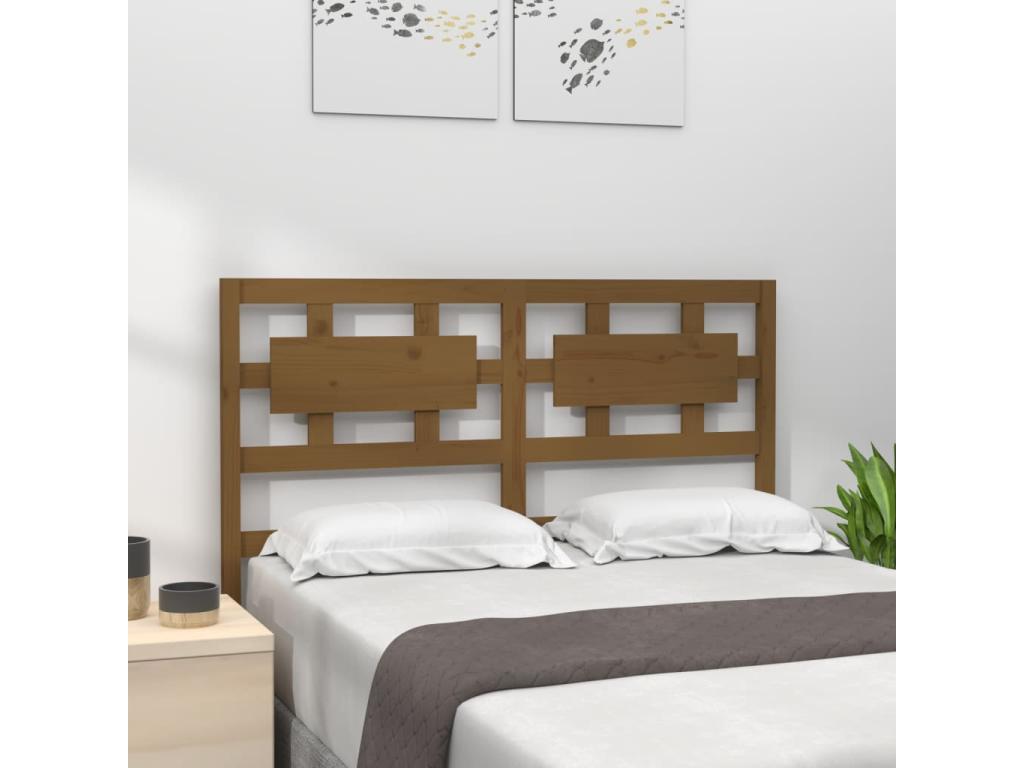 Honey Brown Headboard 205.5x4x100 cm Solid Pine Wood QBBA79154