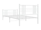 Metal bed frame without mattress with white bed legs 90x190cm SHJN19845