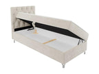 Domopure 142 Continental Bed Single Continental Black 90x200 Tapestry 90x207x114cm WTZH78166