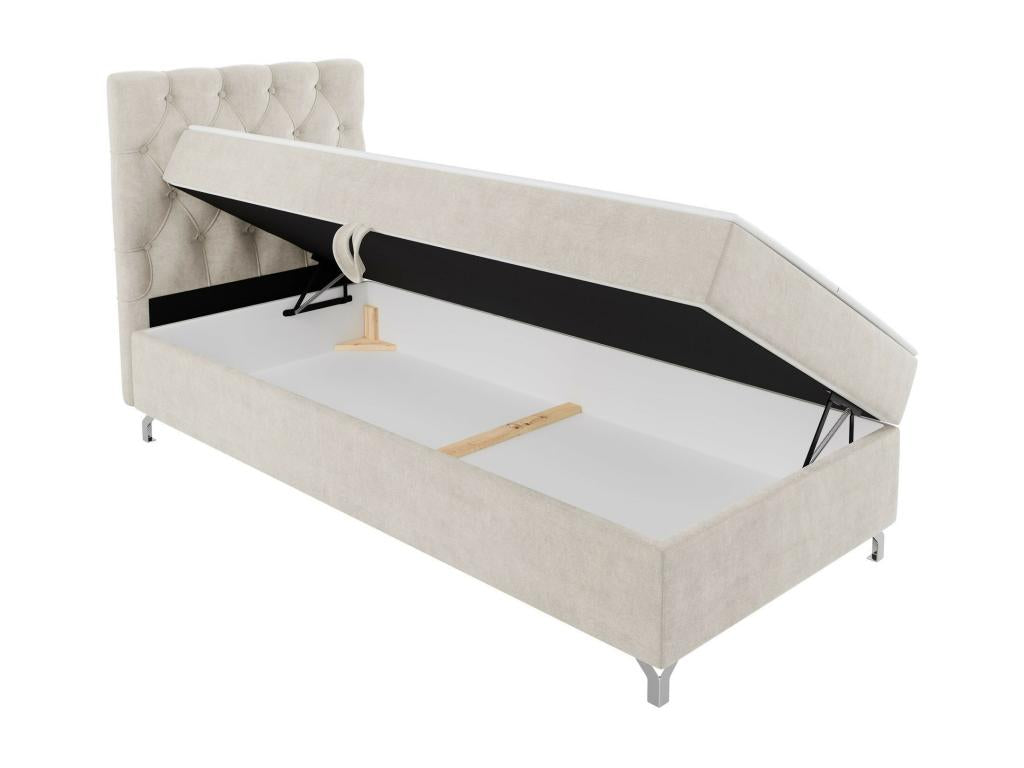 Domopure 142 Continental Bed Single Continental Black 90x200 Tapestry 90x207x114cm WTZH78166