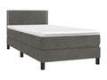 Domopure bed base with LED mattress, dark grey, 100x200 cm, ZQFR72751
