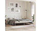 Metal bed frame with white headboard 183x213 cm NGFE68379