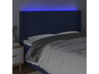 Blue LED Headboard 183x16x118/128 cm Fabric OIHX14527