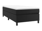 Chicyla bed base with black mattress 90x200 cm faux leather NYWL63938