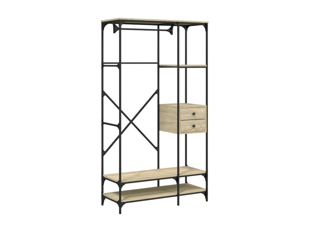 Chicyla oak drawer unit 100x40x180 cm engineered wood XOVN10955