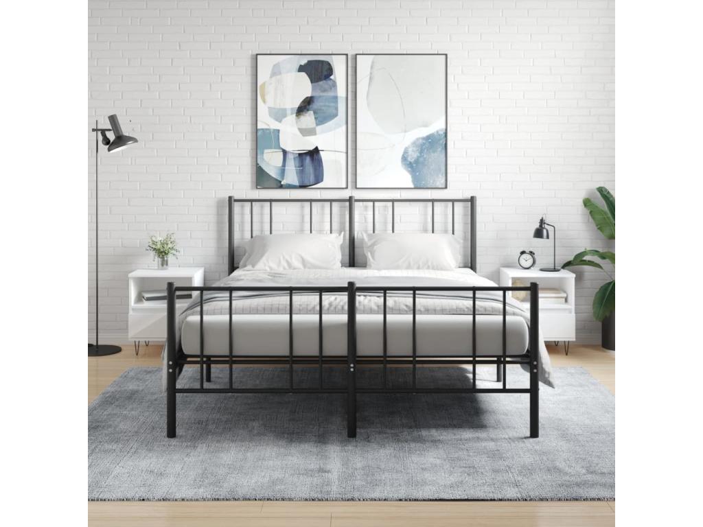 Bedside tables, 2 pcs, white, 40x35x50 cm, engineered wood, IWBU46387