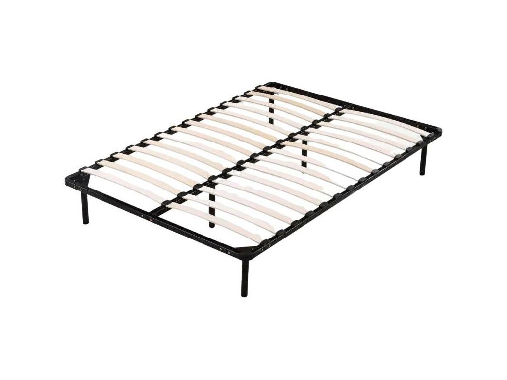 Domopure wood and steel bed base 120x190cm single and a half CREWS QCDW60035