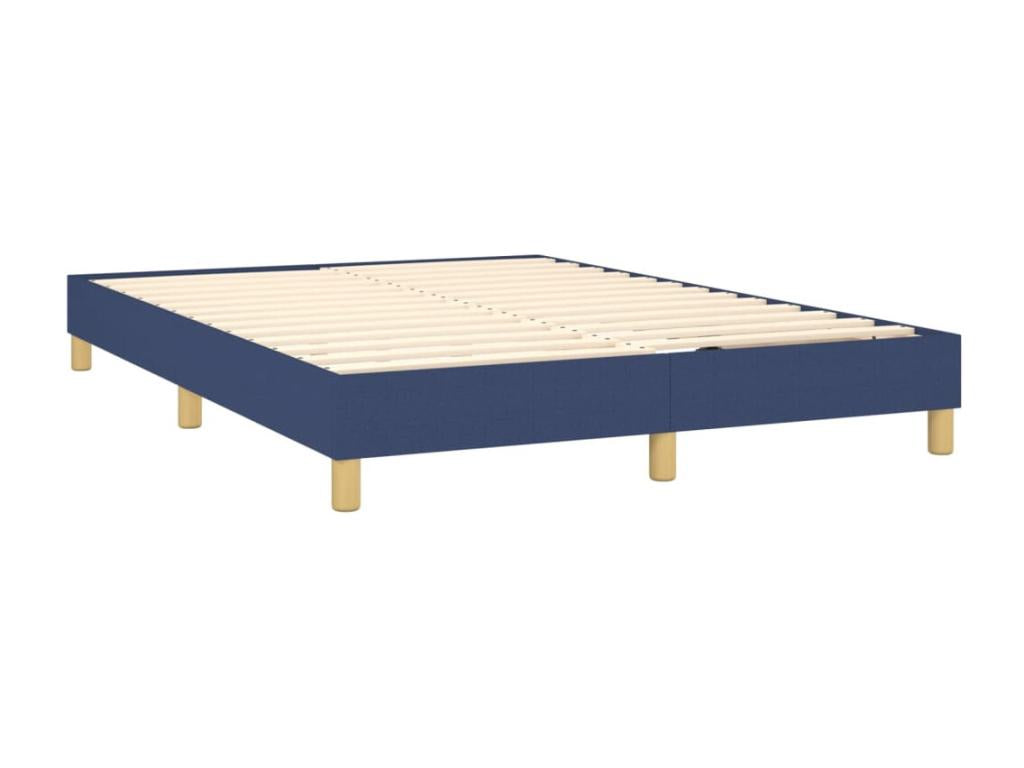 Chicyla bed base with mattress, blue, 140x190 cm, fabric, CFHW37730