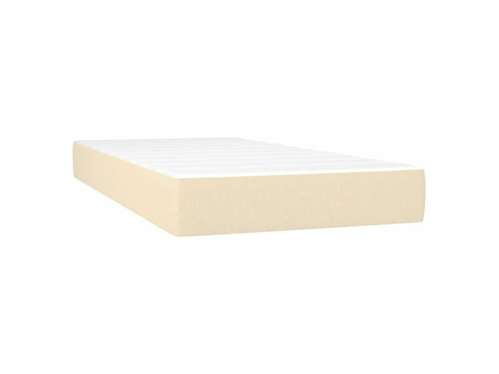 Domopure bed base and mattress with LED lighting, Cream 90x190 cm Fabric WGPP96357