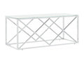 Coffee table 110x45x45 cm stainless steel and glass VDSV16892