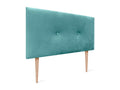 Domopure Smooth Velvet Headboard with Buttons 80x105 with Bed Legs 80/90 - Turquoise LTGS04740