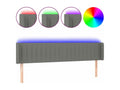Dark Grey LED Headboard 163x16x78/88 cm Fabric HTEI07422