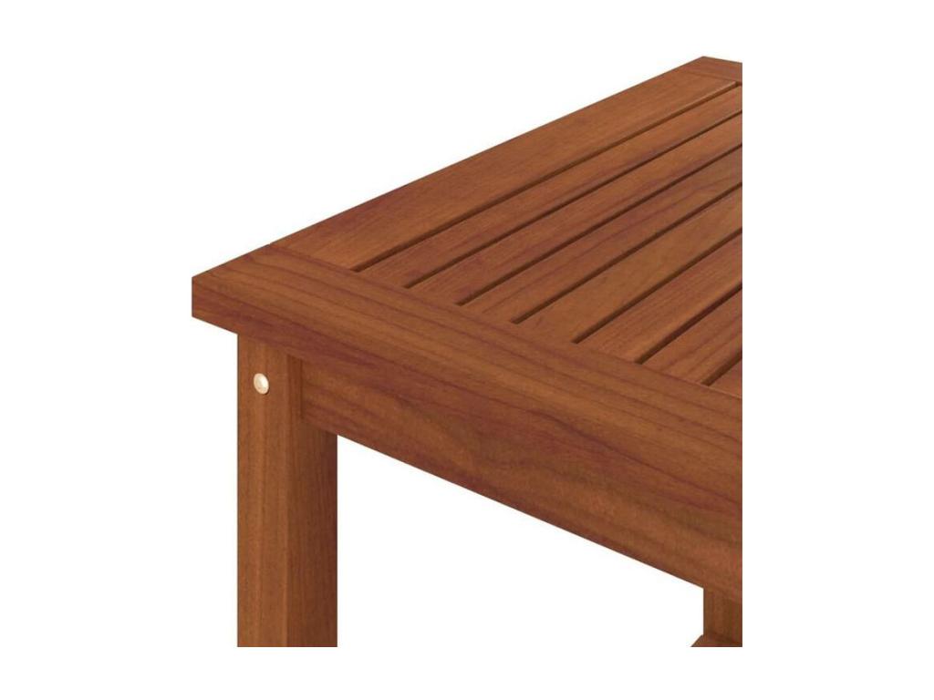 Chicyla Square Side Table, Solid Dark Wood, Chicyla EWRZ55817