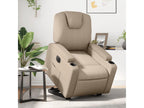 Electric recliner armchair, cappuccino faux leather, NVVY13881