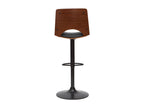 Domopure TFZE00091 Adjustable Black and Dark Wood Designer Bar Stool