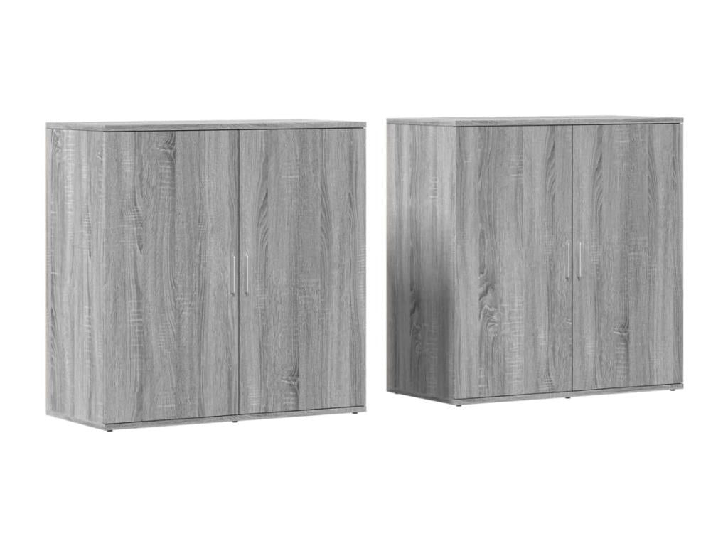 Domopure 2-piece grey sideboard set, 79x38x80 cm, engineered wood, NOCU11000
