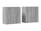 Domopure 2-piece grey sideboard set, 79x38x80 cm, engineered wood, NOCU11000
