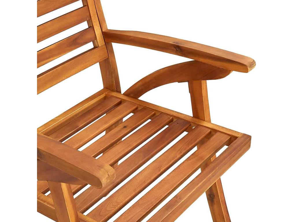 Garden chairs with cushions, set of 4, solid Domopure wood, TJQQ71867