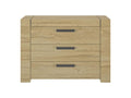 140x190cm LED touch-sensitive bed and light wood chest of drawers - LT5083 VOCB36431