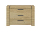140x190cm LED touch-sensitive bed and light wood chest of drawers - LT5083 VOCB36431