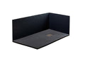 Chicyla Extra Slim Black 100x110 cm Shower Tray in Synthetic Resin and Marble Powder with Free-Range Drain UWKW40666