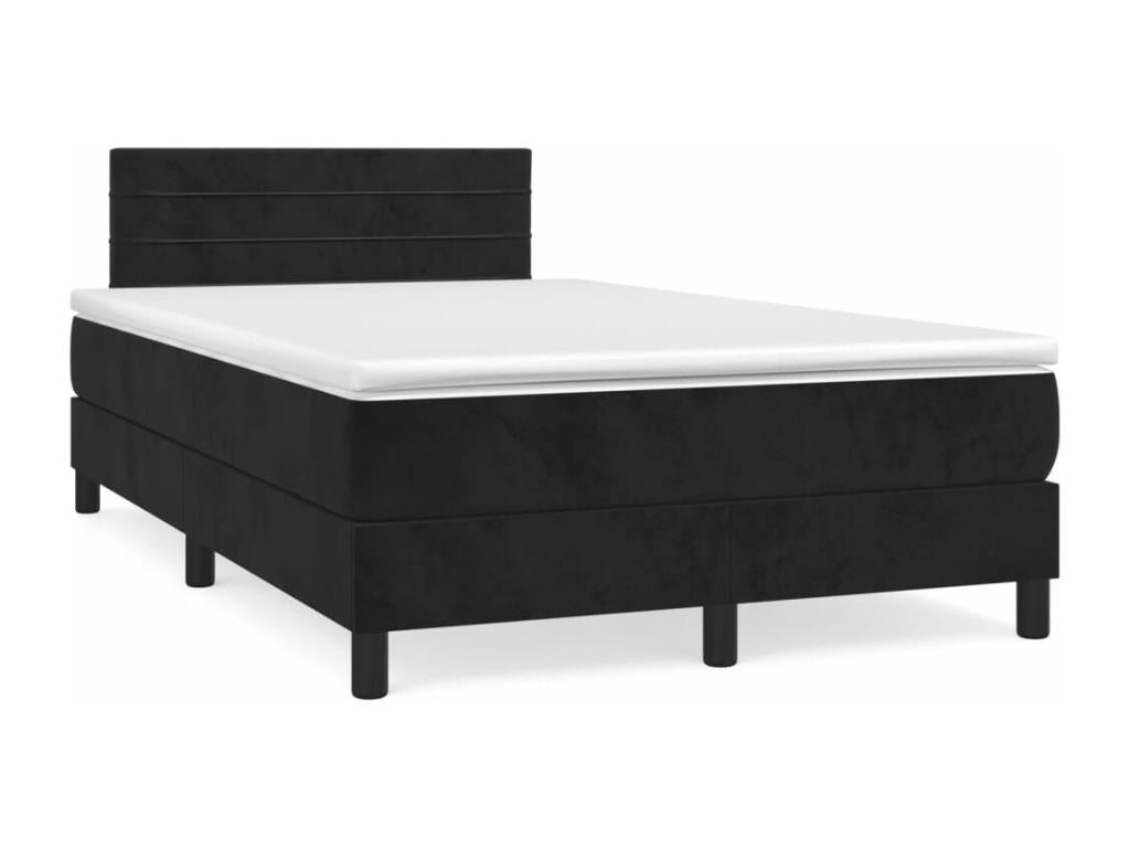 Domopure bed base with black velvet mattress 120x190 cm IMWZ54448