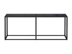 Black console table 200x35x75.5 cm Tempered glass ALAZ33174