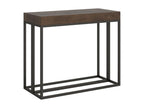Extendable console table 90x40/196 cm Epoca Small Walnut with Anthracite frame KKXZ81218