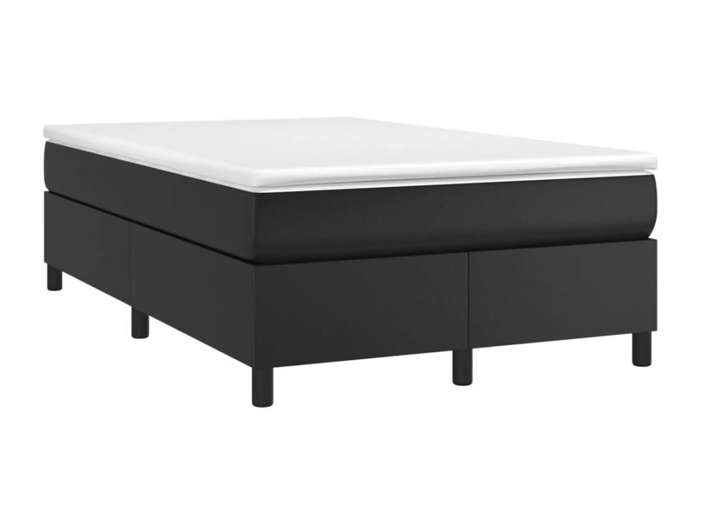 Domopure bed base with black 120x190 faux leather mattress HIBZ78126